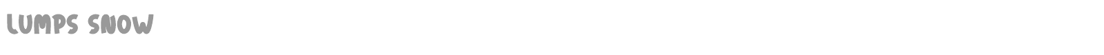 Lumps Snow font preview